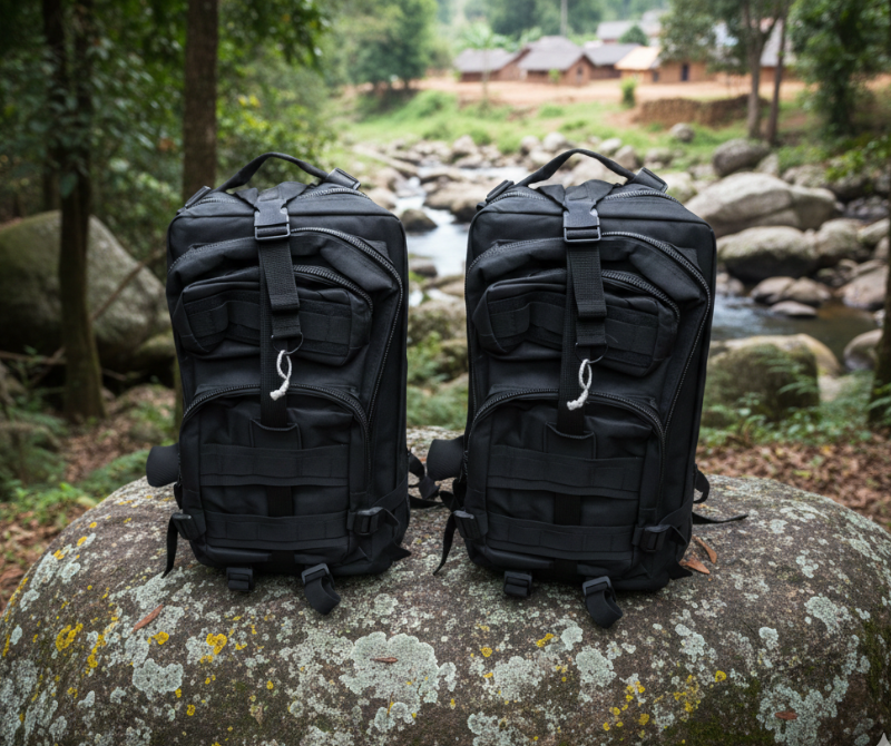 3-Piece Backpack Set for Everyday Use  Colors- Black | Green | Brown | Black Camo